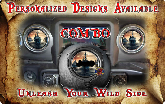 Navy Steering wheel decal 126