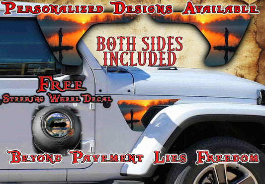 Fishing fender vent decal for the JL or JT 2018 or newer