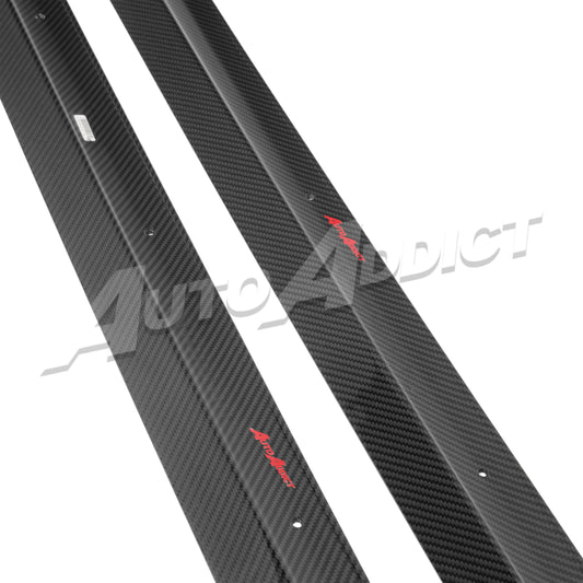 2021-2026 BMW G80 M3 Dry Gloss Double Sided Carbon Fiber V1 Side Skirts Pair