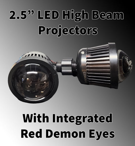 Next Level Neo 2.5" Dedicated High Beam Projectors W/ Demon eyes