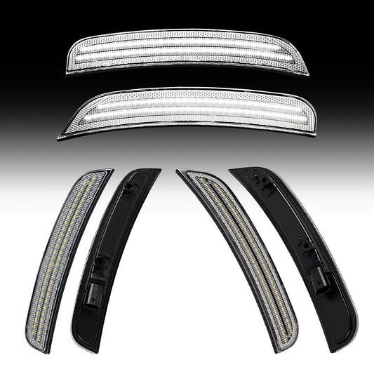2015–2024 Dodge Charger Clear White LED Side Markers Set