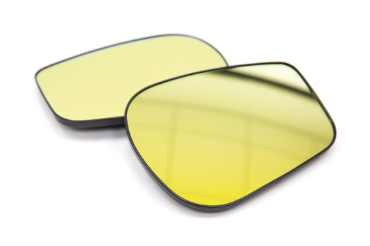 OLM Wide Angle Convex Mirrors (With Defrosters/No Turn Signals) - Gold - 2013-2021 Scion FR-S / Subaru BRZ / Toyota 86