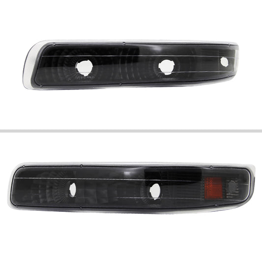 1999-2002 Chevrolet Silverado/ 2000-2006 Tahoe Suburban Bumper Lights (Matte Black Housing/Clear Lens)