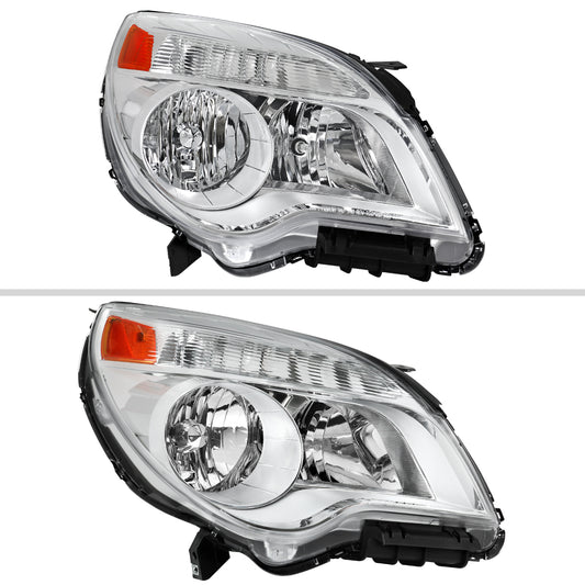 2010??2015 Chevrolet Equinox Passenger Side Factory Style Headlight (Chrome Housing / Clear Lens)