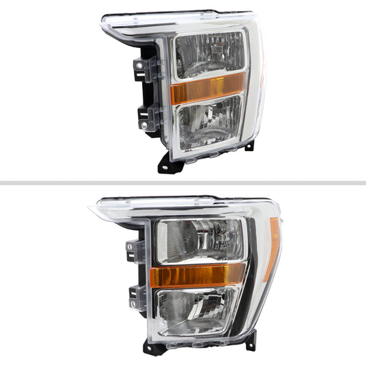 2021-2023 Ford F-150 Factory Style Headlight (Chrome Housing / Clear Lens ) - Driver Side Ony