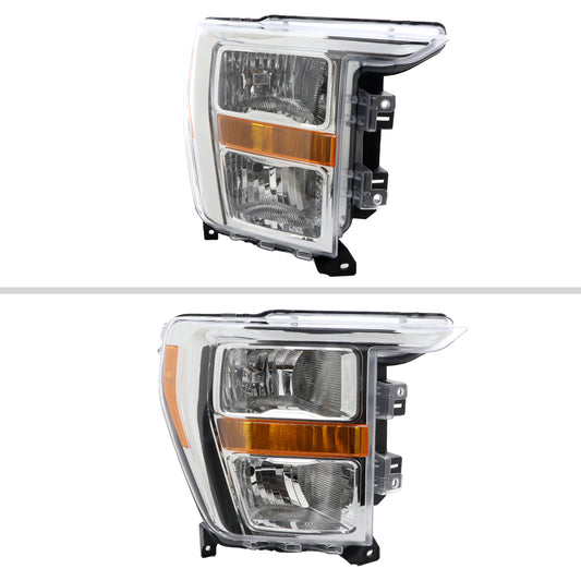 2021-2023 Ford F-150 Factory Style Headlight (Chrome Housing / Clear Lens ) - Passenger Side Only