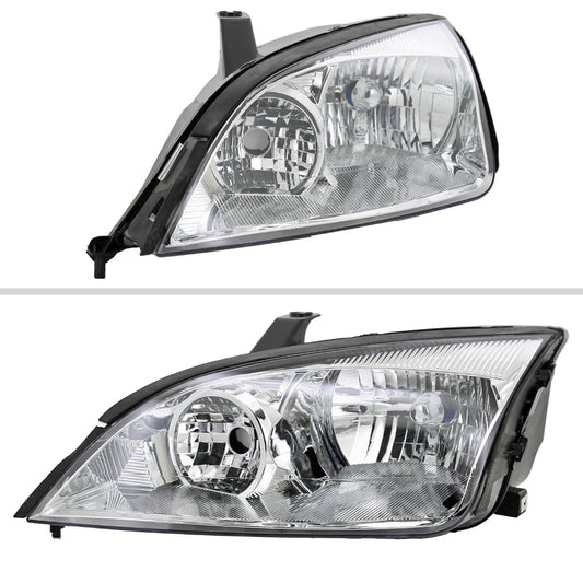 2005-2007 Ford Focus Factory Style Headlights (Chrome Housing/Clear Lens)