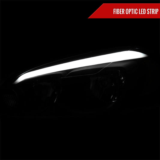 2006-2013 Chevrolet Impala/2006-2007 Monte Carlo/2014-2016 Impala Limited Factory Style Headlights w/ LED Strip (Matte Black Housing/Clear Lens)
