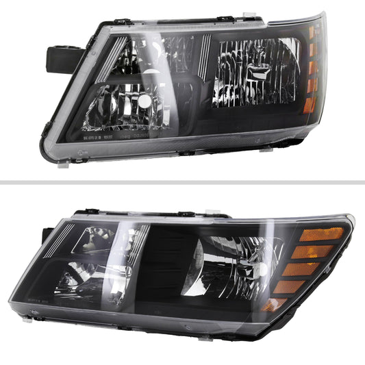 2009-2020 Dodge Journey Factory Style Headlights (Matte Black Housing/Clear Lens)