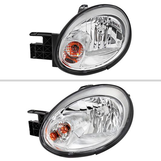 2003-2005 Dodge Neon Factory Style Headlights (Chrome Housing/Clear Lens)