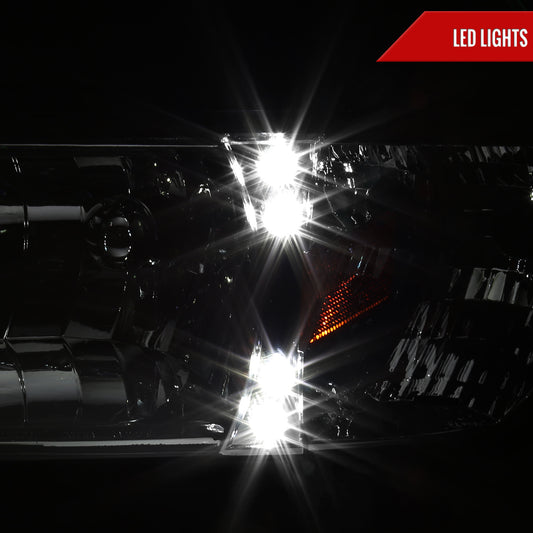 1994-2001 Dodge RAM 1500/ 1994-2002 Dodge RAM 2500 3500 Crystal Headlights (Chrome Housing/Clear Lens)