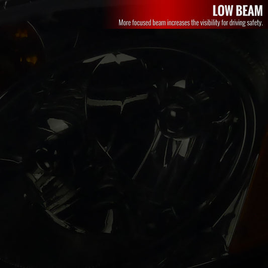 2002-2004 Acura RSX Factory Style Headlights w/ Amber Reflectors (Chrome Housing/Smoked Lens)