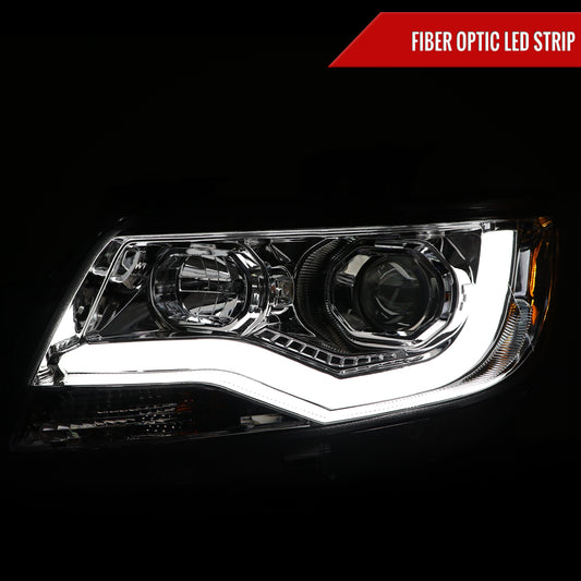 2015-2022 Chevrolet Colorado LED Bar Projector Headlights (Chrome Housing/Clear Lens)