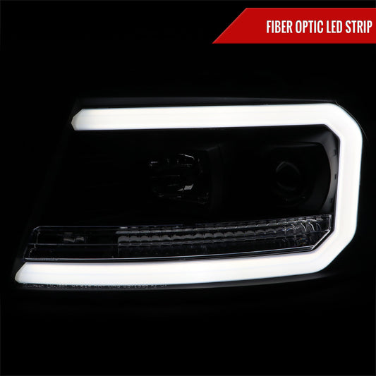 2004-2008 Ford F-150/ 2006-2008 Lincoln Mark LT LED C-Bar Projector Headlights (Matte Black Housing/Clear Lens)