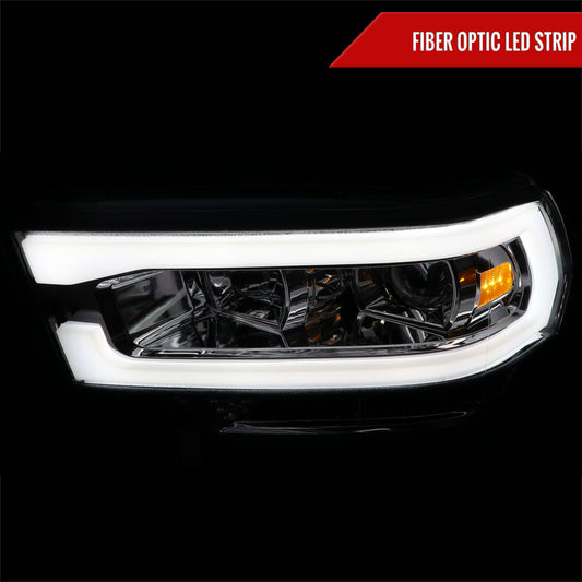 2019-2024 Dodge RAM 2500/3500/4500/5500 LED Tube Projector Headlights (Chrome Housing/Clear Lens)