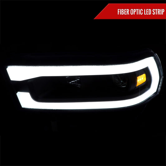 2019-2024 Dodge RAM 2500/3500/4500/5500 LED Tube Projector Headlights (Matte Black Housing/Clear Lens)