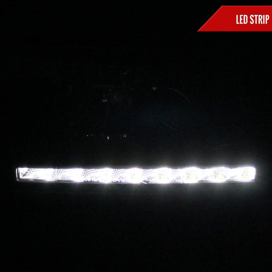 1994-2001 Dodge RAM 1500/ 1994-2002 RAM 2500 3500 Projector Headlights w/ SMD LED Light Strip (Black Housing/Smoked Lens)