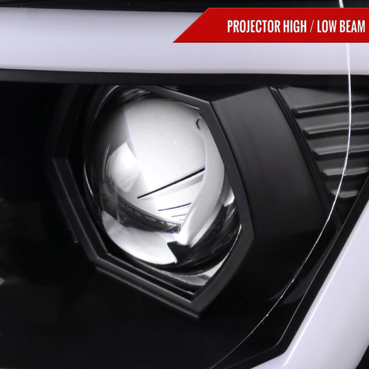 2006-2007 Subaru Impreza WRX STI LED Bar Sequential Turn Signal Projector Headlights (Matte Black Housing/Clear Lens)