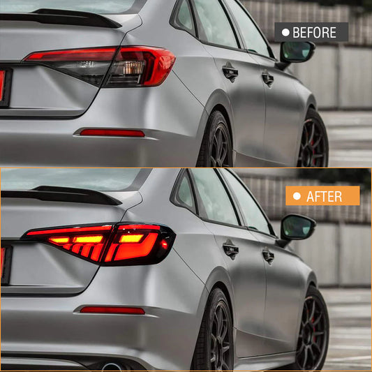 2022-2024 11th Gen Honda Civic Smoked LED Tail Lights