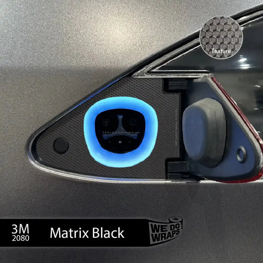 3M Matrix Black Tesla Charge Port Wrap | Model S