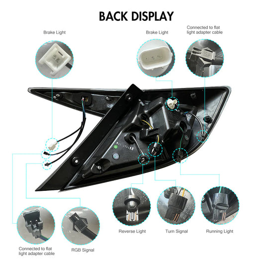 2016-2021 Honda Civic 10th Gen RGB Tail Lights For Sedans