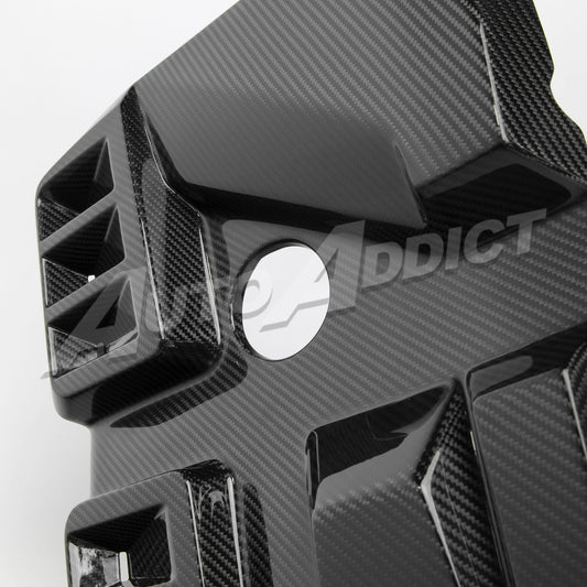 2021-2026 BMW G80 M3 G82 G83 Dry Gloss Double Sided Carbon Fiber Engine Cover Replacement
