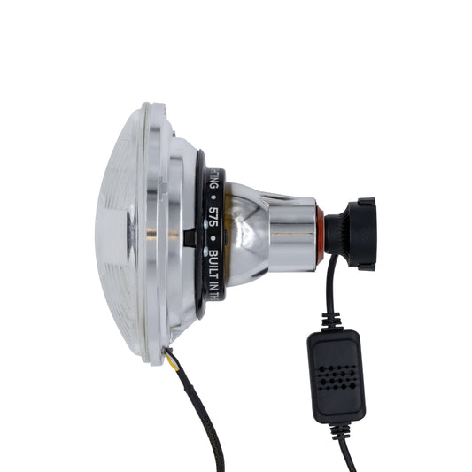 High/Low Beam Chrome 30W LED 575 with HDR Switchback Halo with Original Glass