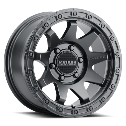 Method MR317 17x9 -12mm Offset 6x5.5 106.25mm CB Matte Black Wheel