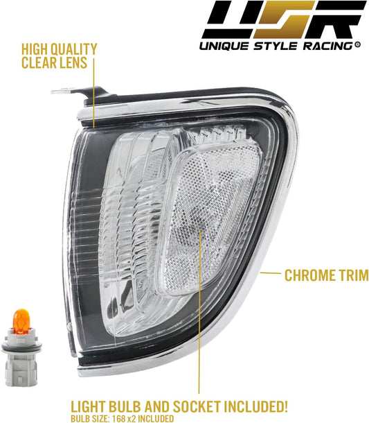 2001-2004 Toyota Tacoma Clear Chrome Front Turn Signals
