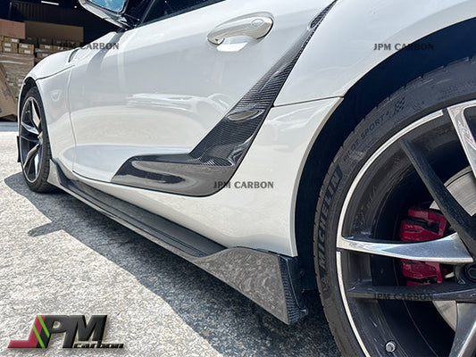 AG Style Carbon Fiber Side Skirt Expansion Lips for FOR 2019-2026 Toyota GR Supra A90 A91