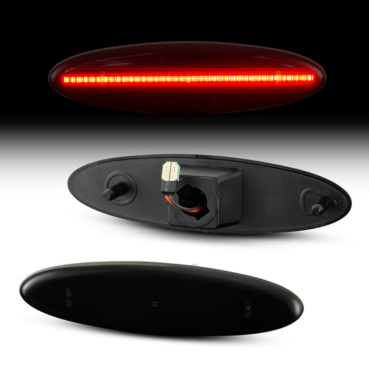 1997-2004 Corvette C5 Rear Bumper Smoke Lens Red LED Side Markers