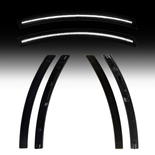 2014–2019 Chevrolet Corvette C7 Smoked White LED Side Markers Set