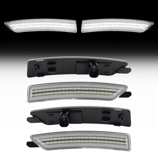2024-2026 Ford Mustang S650 Clear Lens White Dynamic Animation LED Side Markers