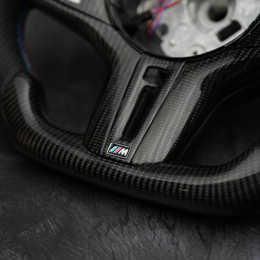 BMW M5 F90 & 91 / M8 G15, G16, & G17 / X3 G01 / X4 G02 / X6 F86 / 5 Series G30 / 7 Series G11 / G12 Custom Steering Wheel by Exclusive Steering