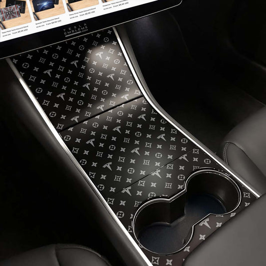 Designer LV Pattern Tesla Tesla Edition | Tesla Center Console Wrap Kit | Model Y ’19-20