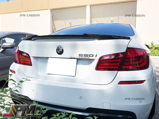 M4 Style Carbon Fiber Trunk Spoiler Fits For 2011-2016 BMW F10 5-Series Sedan Only