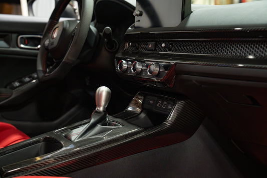 OLM LE Carbon Fiber Interior Dash Cover (2pc) - 2022+ FL Honda Civic / FL5 Type R