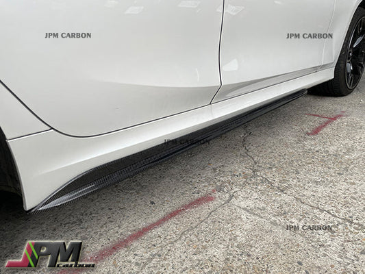 M Performance Style Carbon Fiber Side Skirt Add-on Lip Fits For 2019-2024 BMW G20 G21 G28 3-Series with M-sport Package Only