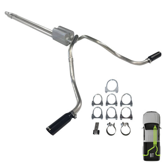 GMC/Chevy, 2012-2018, 6.0L, Clamp/On - Truck Cat-Back Dual Exhaust Kits
