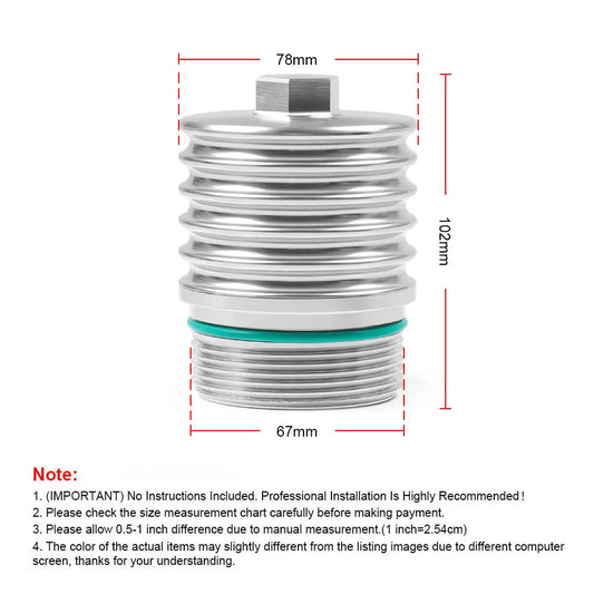 VW / Audi / SEAT / Skoda DSG-6 DQ250 Aluminum Cool Flow Transmission Oil Filter Housing for EA113 / EA888 2.0T FSI / TSI (Golf MK5 / MK6 / MK7 / Scirocco / Passat / A3 / S3 / TT / TTS / Replaces 02E305045)