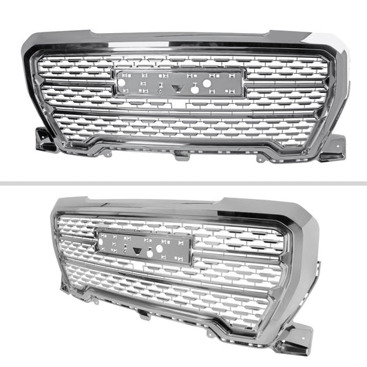 2019-2021 GMC Sierra 1500 Chrome Denali Style Mesh Front Upper Hood Grille