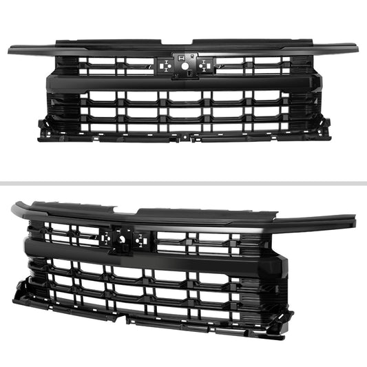 2022-2024 Chevrolet Silverado 1500 Glossy Black Mesh Front Upper Hood Grille