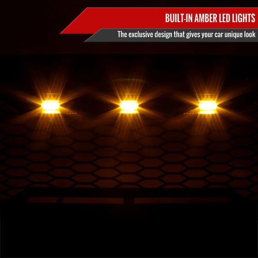 2005-2011 Toyota Tacoma Matte Black Mesh Replacement Grille w/ LED Lights