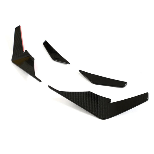 Audi R8 V10 GT / Performance Coupe 4S Gen 2 Facelift Dry Carbon Fiber Front Bumper Canards 2022 - 2023