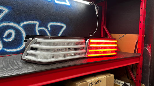 NTXGlow Clear LED Tail Lights (1990-1998 Mercedes Benz R129)