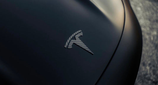 TESLA Gloss Carbon Fiber Emblem Logo for Model 3 & Y Hood +Trunk Letter Accessories