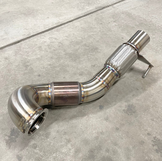 CCdesign 3.5" Downpipe MK7/7.5 VW Golf R & 8V/8S Audi A3/S3 AWD