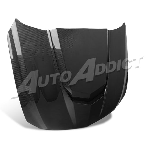 2020-2026 Cadillac CT5/V-Blackwing Heritage Spec Pre-Preg V-Shaped Double Sided Carbon Fiber Hood