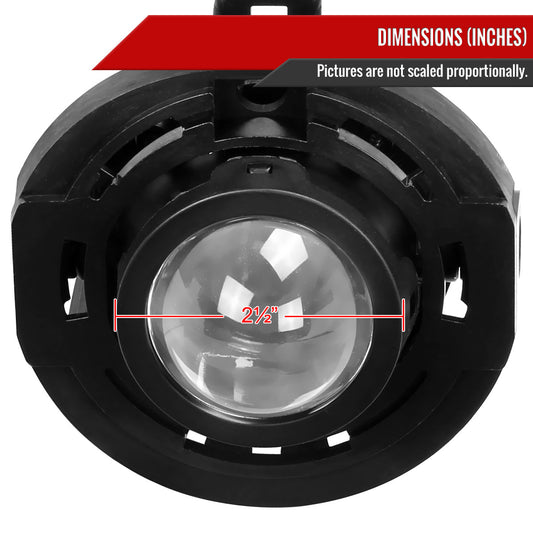 2011-2019 Chrysler 200/300 Dodge Challenger Jeep Grand Cherokee H11 Fog Lights (Chrome Housing/Clear Lens)