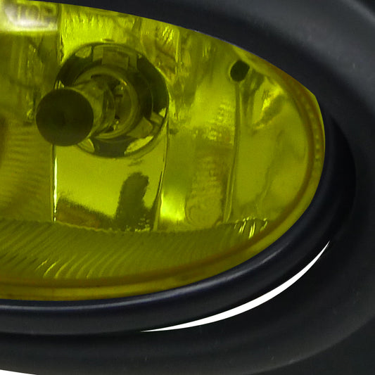 2006-2008 Honda Civic Sedan H11 Fog Lights Kit (Chrome Housing/Yellow Lens)